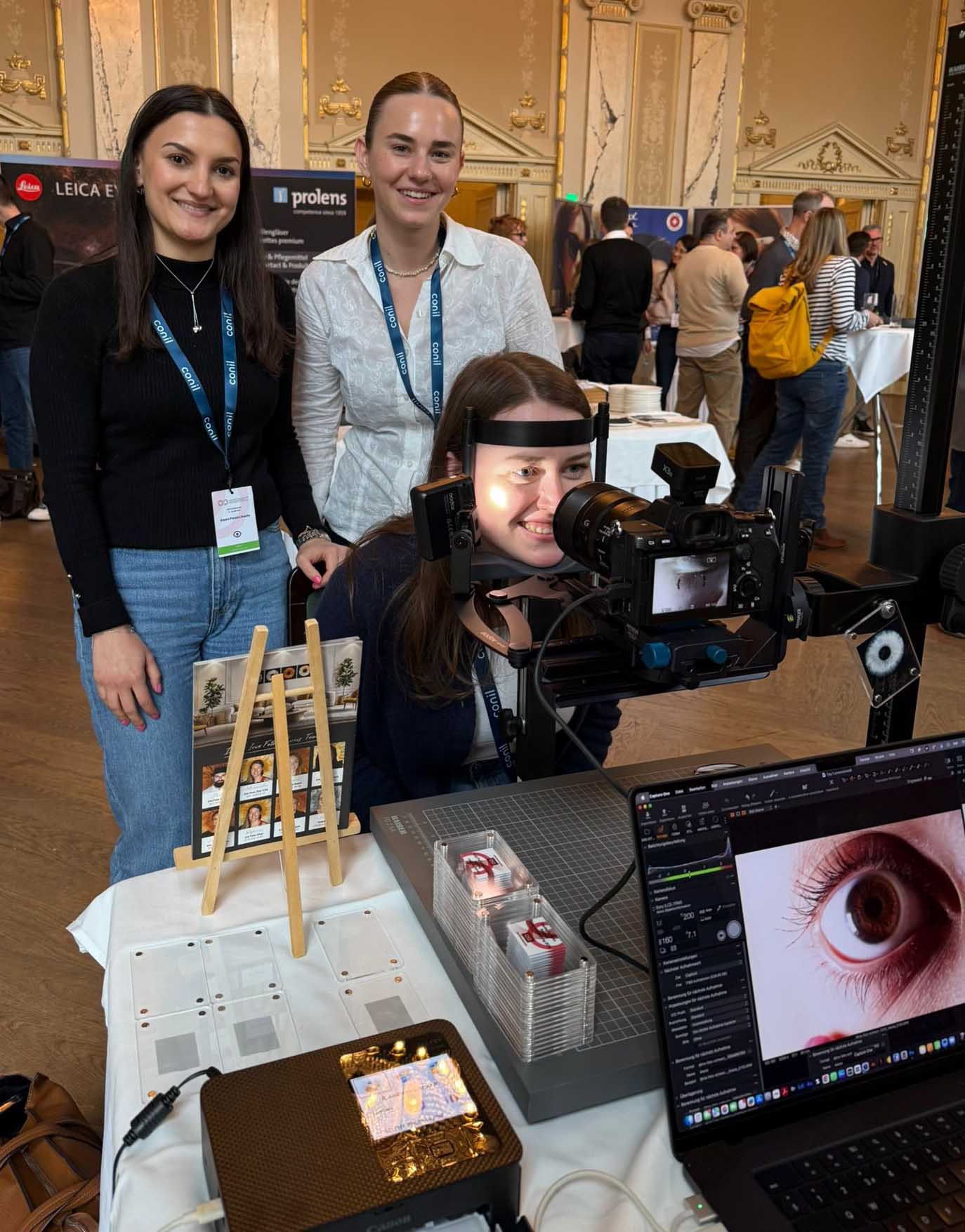 Iris-Foto-Event an der Messe