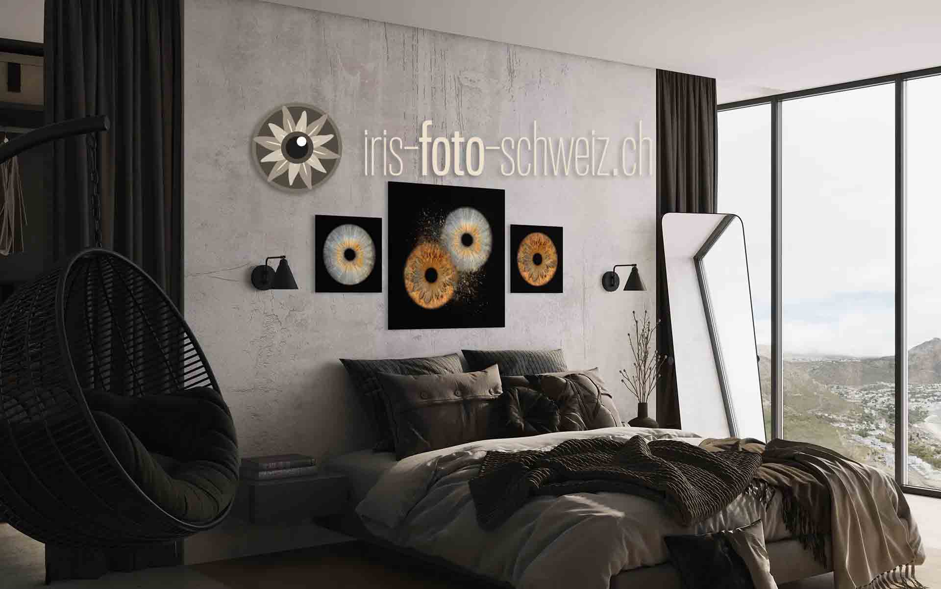 Iris Foto Studio Luzern mit Wandbildern und Kamera Equipment