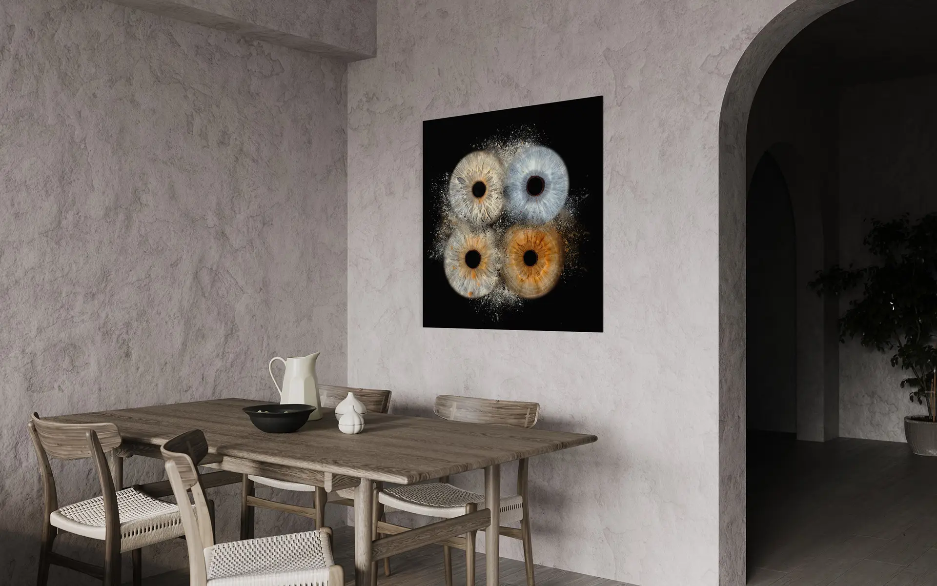 Iris Foto Zürich – Esszimmer mit Clash Wandbild