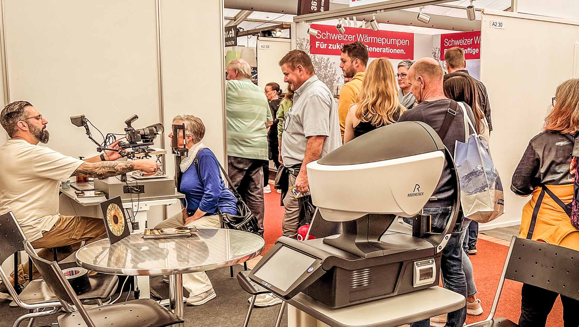 Iris-Foto-Event an der Messe